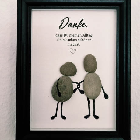 Steinbild Danke – besonderes Geschenk für einen lieben Menschen