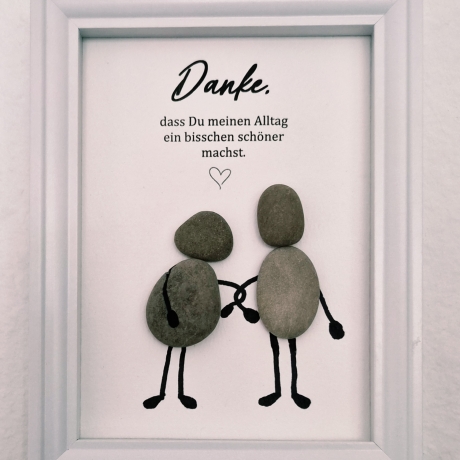 Steinbild Danke – besonderes Geschenk für einen lieben Menschen