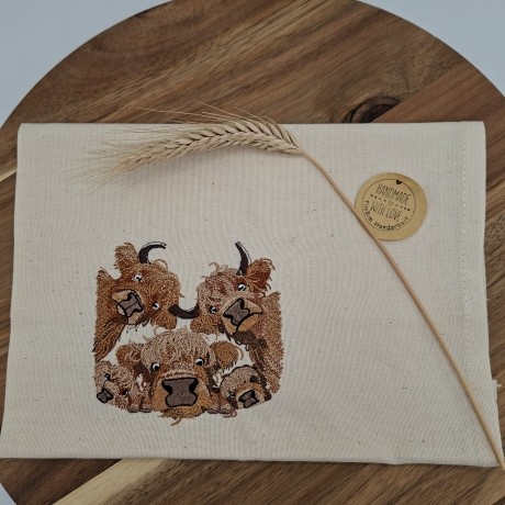 Küchenhandtuch Schottisches Hochlandrind 