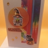 Grußkarte Zu Halloween, Halloween Karte, Kürbis, schwarze Katze