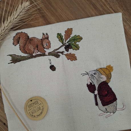 Küchenhandtuch Geschirrtuch Maus Eichhörnchen 