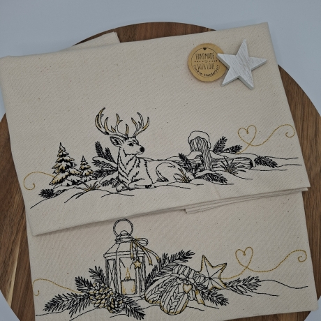 Küchenhandtuch Geschirrtuch Weihnachten 