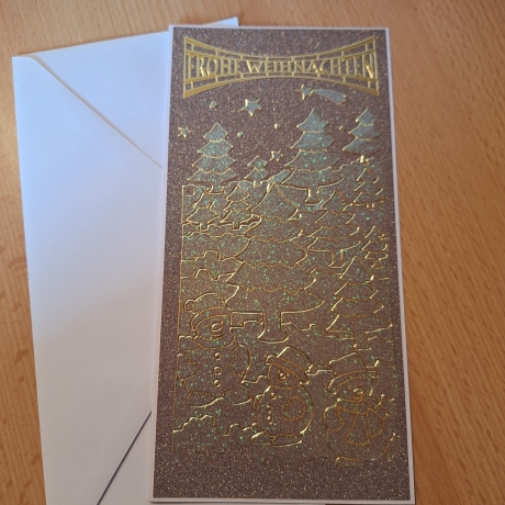 Funkelnde Weihnachtskarte,  Grußkarte zu Weihnachten,  Karte