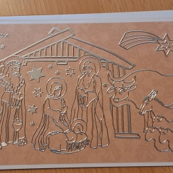 Edle Grußkarte zu Weihnachten,  Weihnachtskarte, Karte, Grippe 