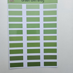 Stickerbogen Etiketten Green with envy