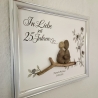 Steinbild Silberhochzeit • personalisiertes Geschenk zum 25.
