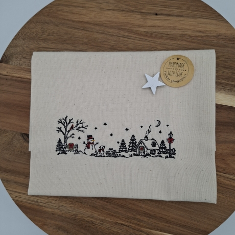 Küchenhandtuch Winterlandschaft 