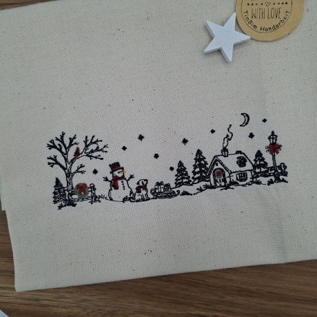 Küchenhandtuch Winterlandschaft 