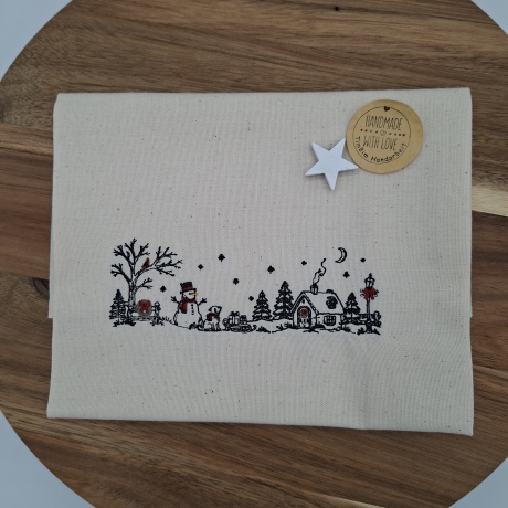 Küchenhandtuch Winterlandschaft 