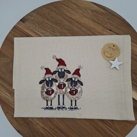 Küchenhandtuch Schafe Weihnachten 