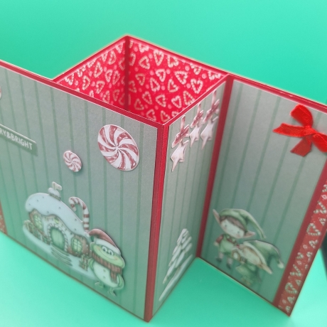 Aufstellkarte, Grußkarte zu Weihnachten,  Weihnachtskarte 