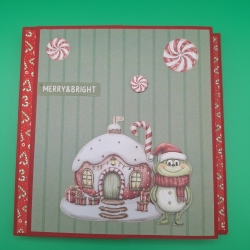 Aufstellkarte, Grußkarte zu Weihnachten,  Weihnachtskarte 