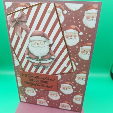 Grußkarte zu Weihnachten,  Weihnachtskarte,  Nikolauskarte 