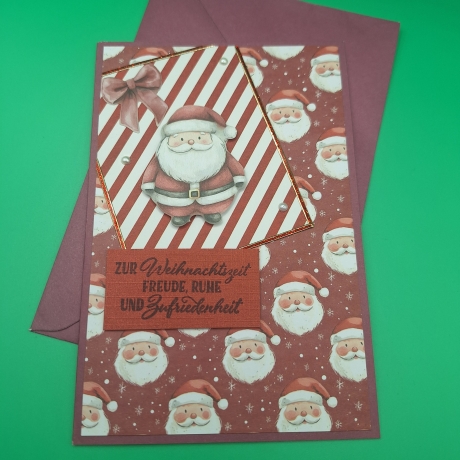 Grußkarte zu Weihnachten,  Weihnachtskarte,  Nikolauskarte 