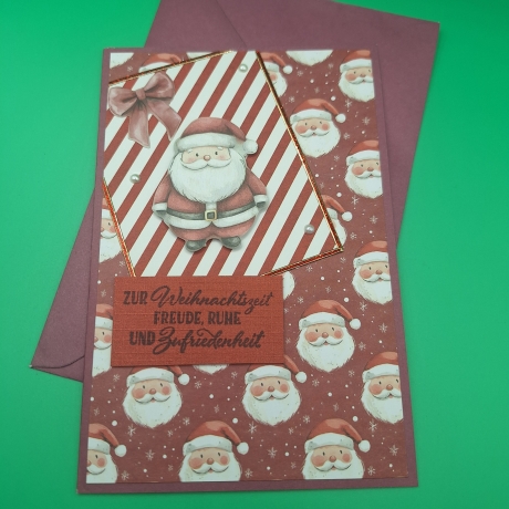 Grußkarte zu Weihnachten,  Weihnachtskarte,  Nikolauskarte 