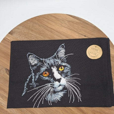 Küchenhandtuch Geschirrtuch Katze 