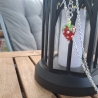Schmuckset, Kette und Ohrringe,  Erdbeeren 
