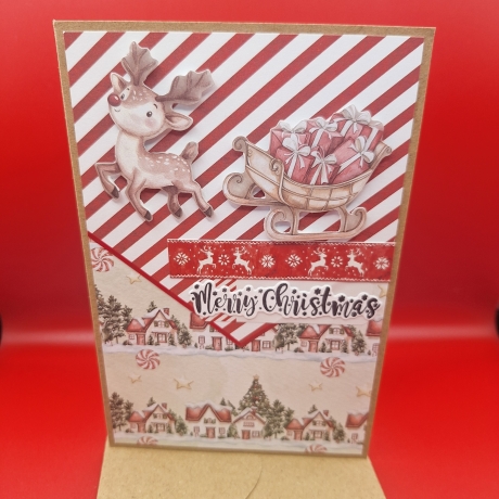 Grußkarte zu Weihnachten,  Weihnachtskarte,  Karte, handarbeit
