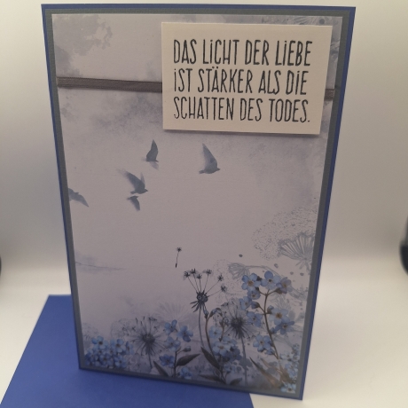 Trauerkarte,  Beileidskarte,  Kondolenzkarte,  Grußkarte 
