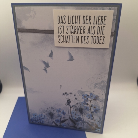 Trauerkarte,  Beileidskarte,  Kondolenzkarte,  Grußkarte 