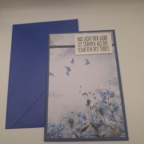 Trauerkarte,  Beileidskarte,  Kondolenzkarte,  Grußkarte 