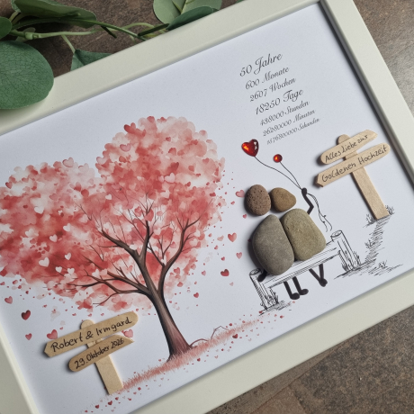 Geschenk zur Goldenen Hochzeit 50. Hochzeitstag Personalisierbar 