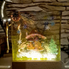 LED Epoxidharz Lampe Weihnachtsdeko – Winter Pilzhaus Kunstharz 