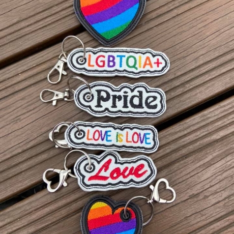 Ferberline Stickdatei ITH Anhänger Love and Pride Set 10x10