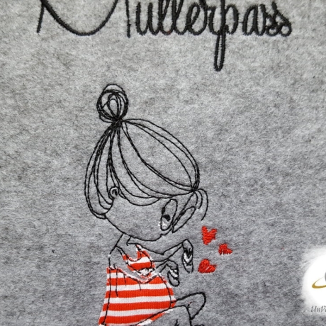 Mutterpasshülle *Schwangerschaft* Namensbestickung möglich