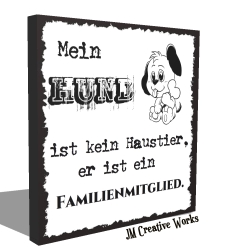 Holzschild-Shabby Mein Hund...