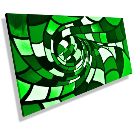 MK1 Art Bild Leinwand Abstrakt Kunst Malerei Acrylbild Grün