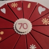 Geldgechenk,  Geldgeschenkverpackung zum 70. Geburtstag