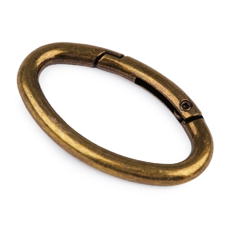Karabiner Ring Oval 20/38mm Silber Gold Schwarz