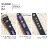 Handgefertigtes Leder Hundehalsband: Lila & Schwarz Halsband