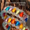 Kinder-Armband Regenbogen Handarbeit Kinder-Schmuck elastisch
