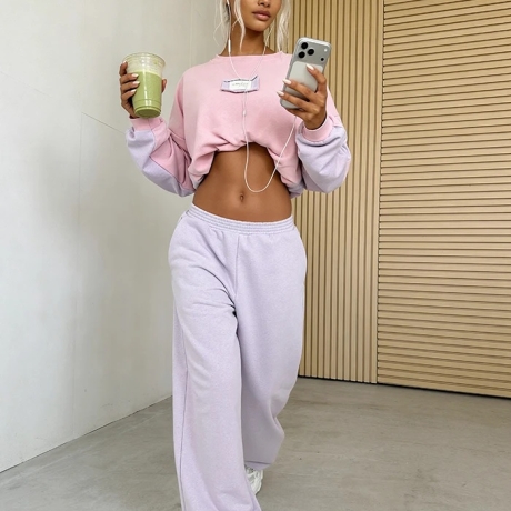 Oversize Jogger 2-Teiler Pullover & Hose wide leg XS/S & M/L