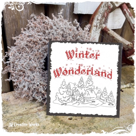 Holzschild-Shabby Winter Wonderland
