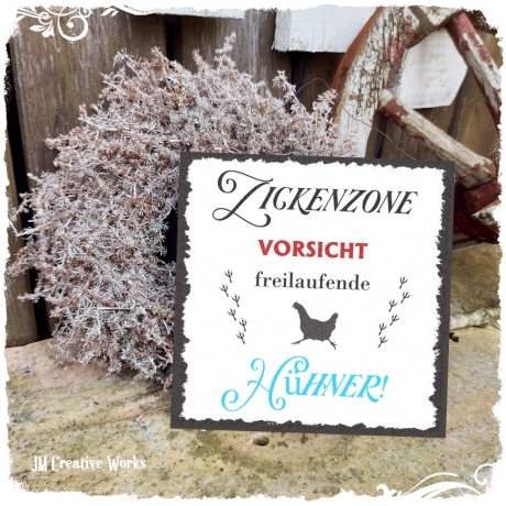 Holzschild-Shabby Zickenzone