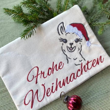 Ferberline Stickdatei Set Weihnachtslama ab 10x10