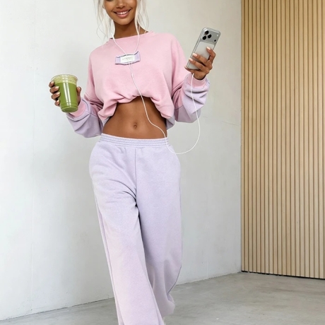 Oversize Jogger 2-Teiler Pullover & Hose wide leg XS/S & M/L