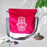 Cord Tasche/ Umhängetasche/pink/Schultertasche/Damen/Hamsa
