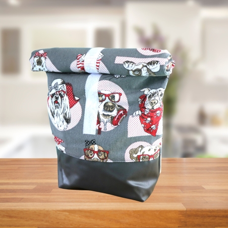 Lunchbag/Kulturbeutel/wet bag/Kosmetiktasche/Brotbeutel/Hund
