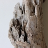 Treibholz Schwemmholz Driftwood 1 knorrige Skulptur  40 cm 