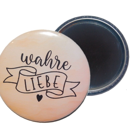 Liebesspruch Taschenspiegel 59 mm Metall Liebe 