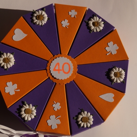 Geldgeschenk, Geldgeschenkverpackung zum 40.Geburtstag