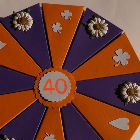 Geldgeschenk, Geldgeschenkverpackung zum 40.Geburtstag