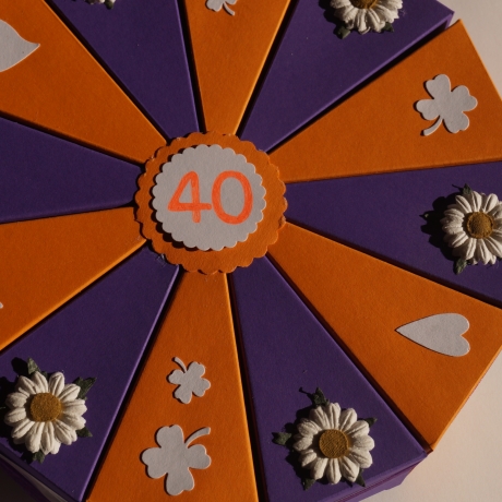 Geldgeschenk, Geldgeschenkverpackung zum 40.Geburtstag