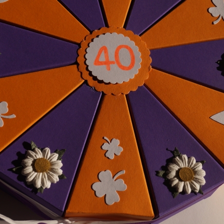 Geldgeschenk, Geldgeschenkverpackung zum 40.Geburtstag