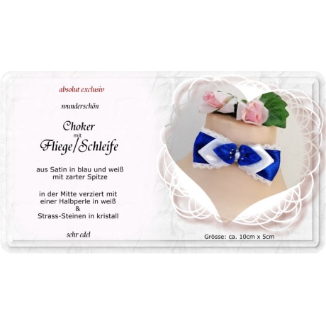 Choker mit einer edlen Fliege / Schleife aus Satin