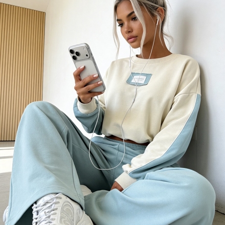 Oversize Jogger 2-Teiler Pullover & Hose wide leg XS/S & M/L